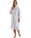 Marlon Womens Floral Bouqeut Wincey 45" Long Sleeve Nightdress