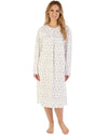 Slenderella Womens Floral Printed Flannel 43" Woven Nightdress