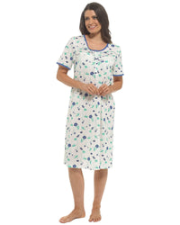 Slumber Hut Womens Short Sleeve Floral Nightie