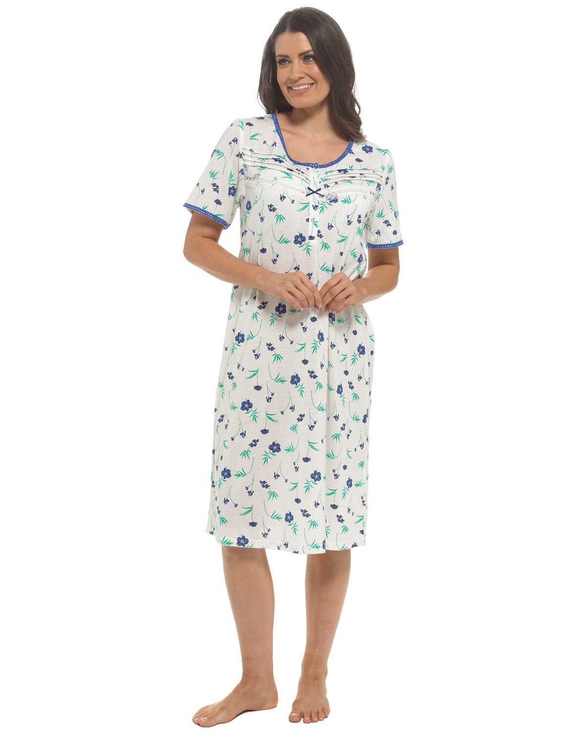 Slumber Hut Womens Short Sleeve Floral Nightie