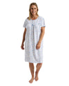 Marlon Womens Fun Floral 40" Short Sleeve Nightdress