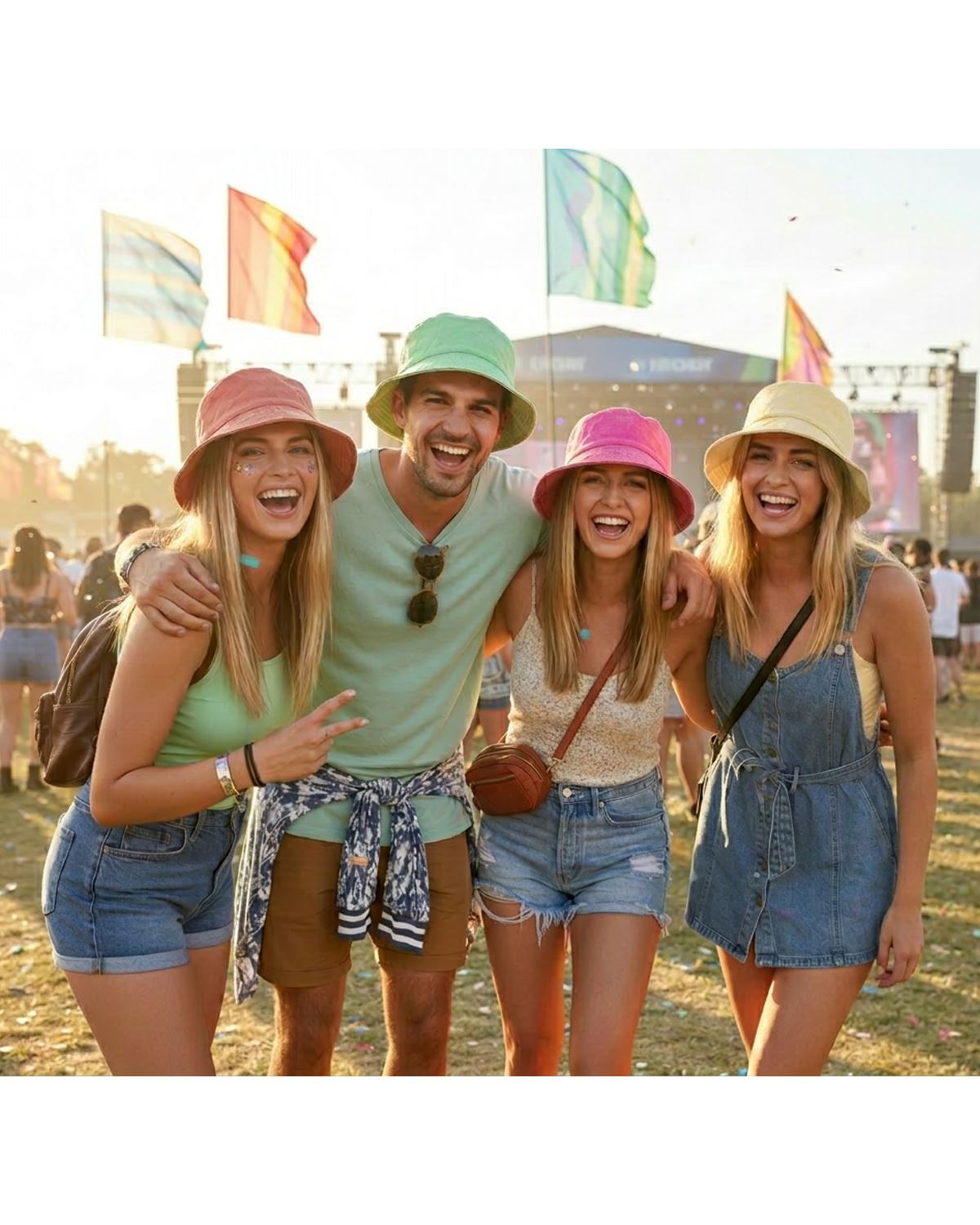 Adults Stonewash Bucket Hat