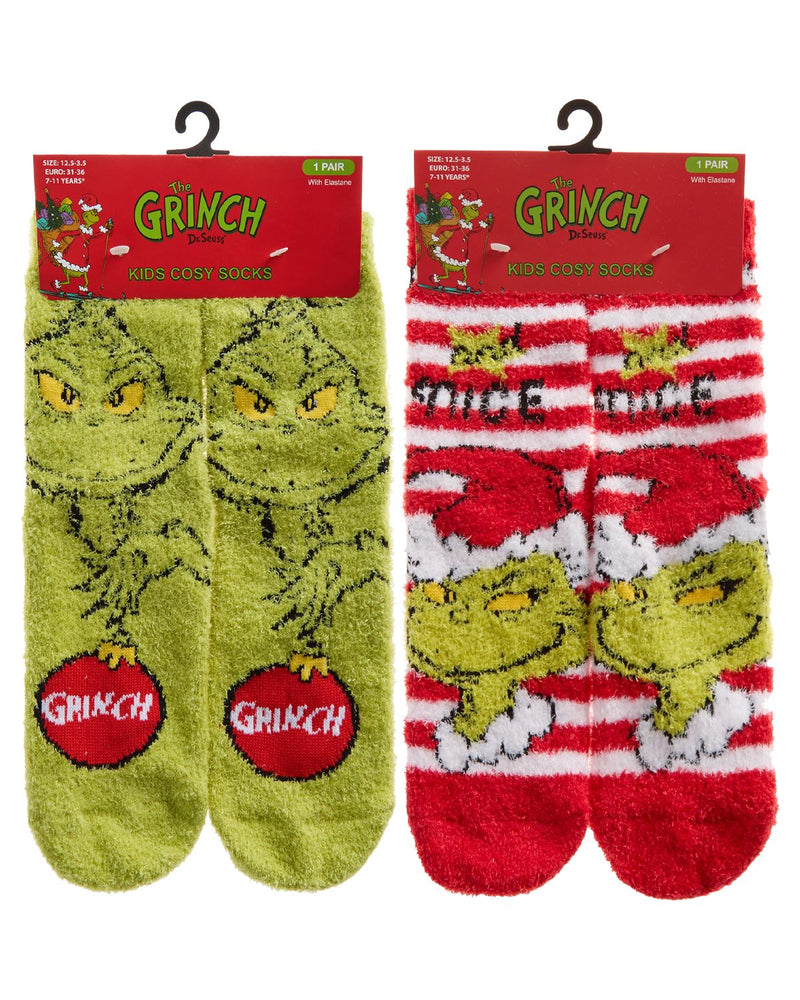 2 Pairs Family Grinch Cosy Socks