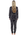 Womens Heart Print Fleece Pyjamas