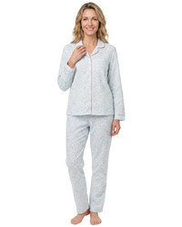 Marlon Womens 100% Cotton Wincyette Button Pyjamas
