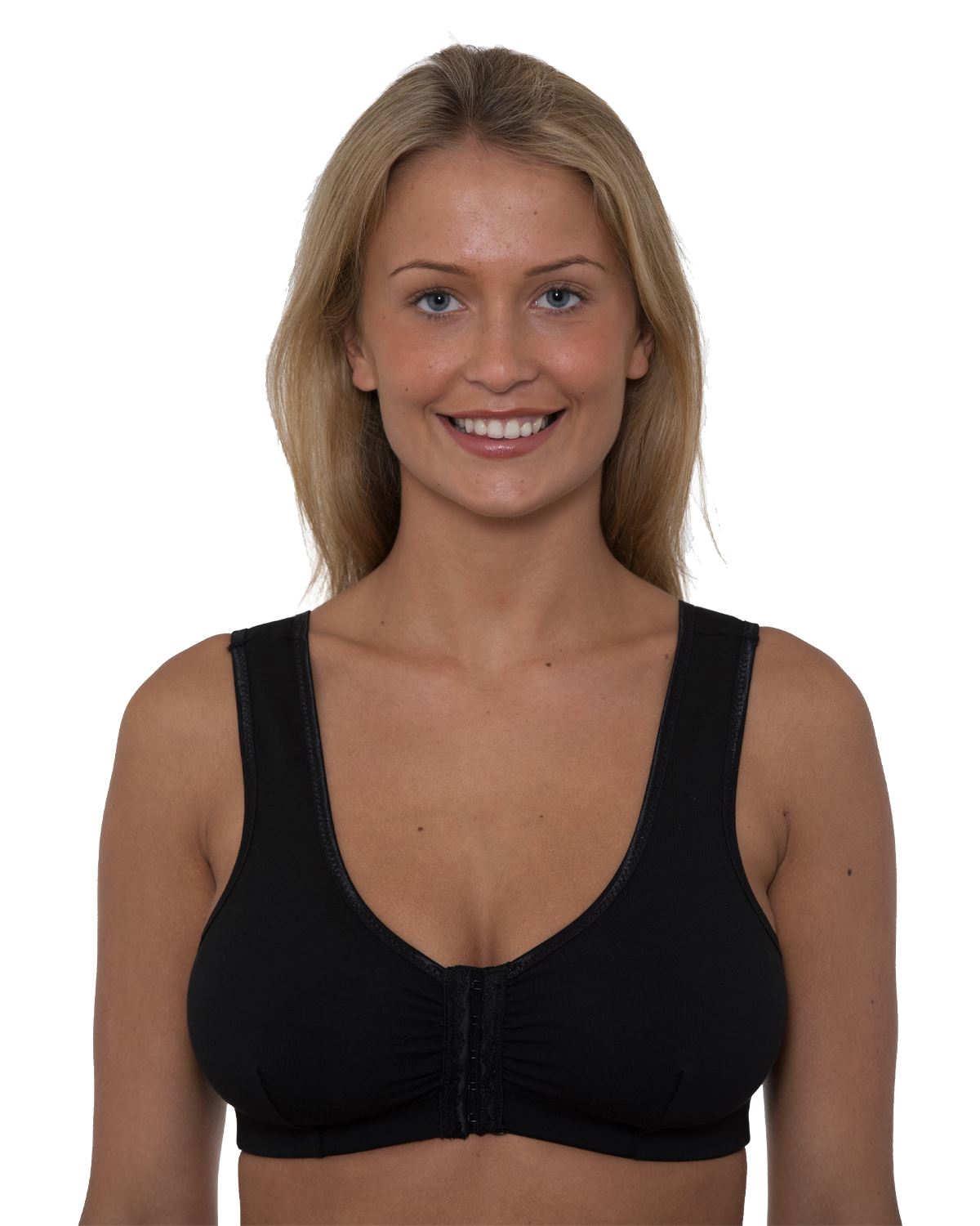 Gemm Womens Cotton Front Fastening Mastectomy Bra