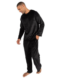 Cargo Bay Mens Ribbed Stripe Fleece Lounge Set