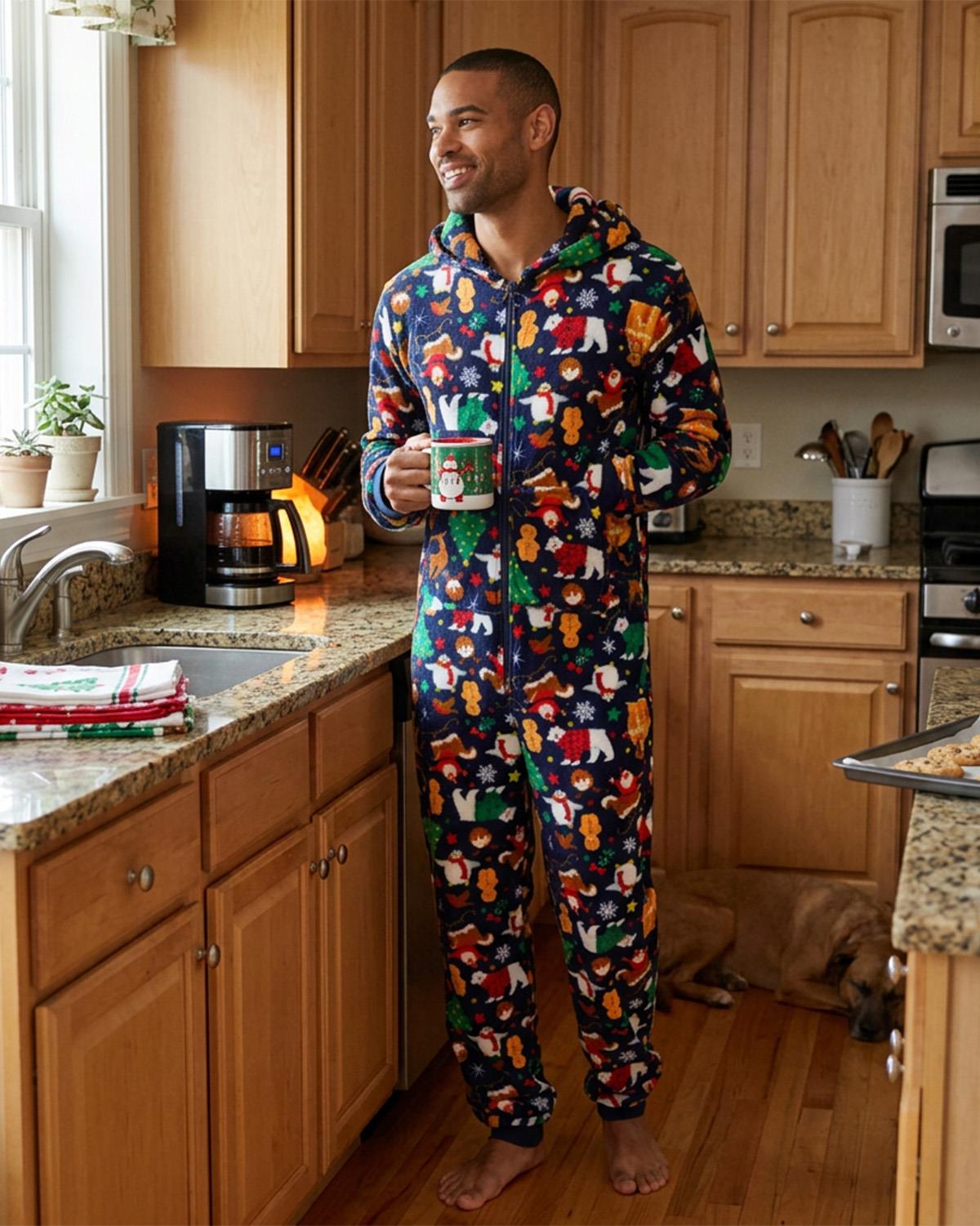 Huggable Adults Fleece Christmas Onesie