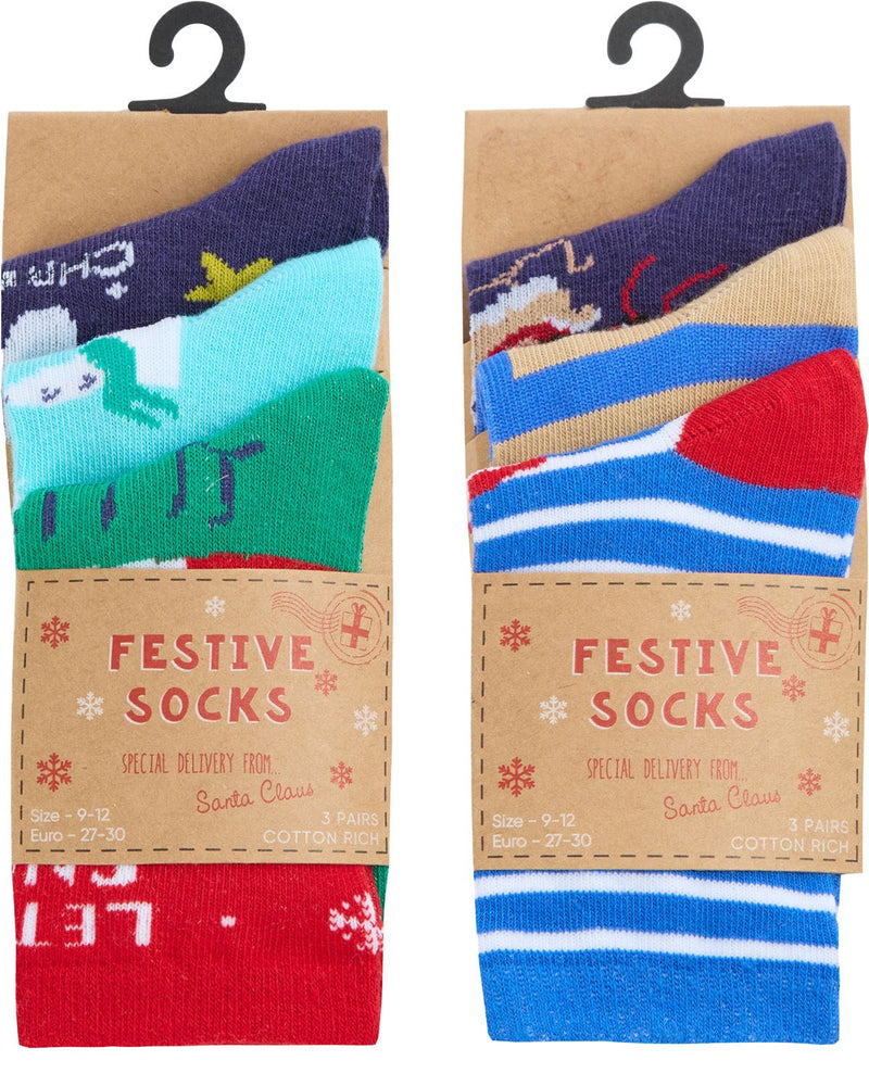 6 Pack Family Christmas Socks