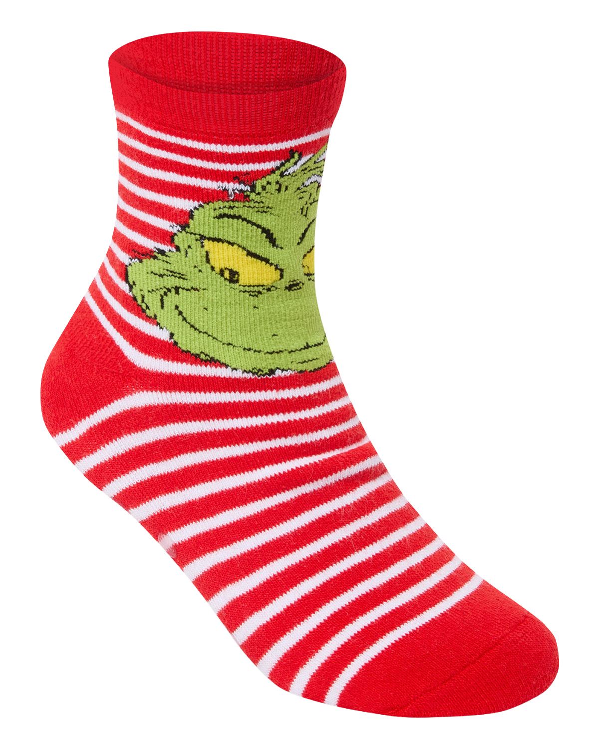 2 Pairs Grinch Slipper Socks - Gift Box