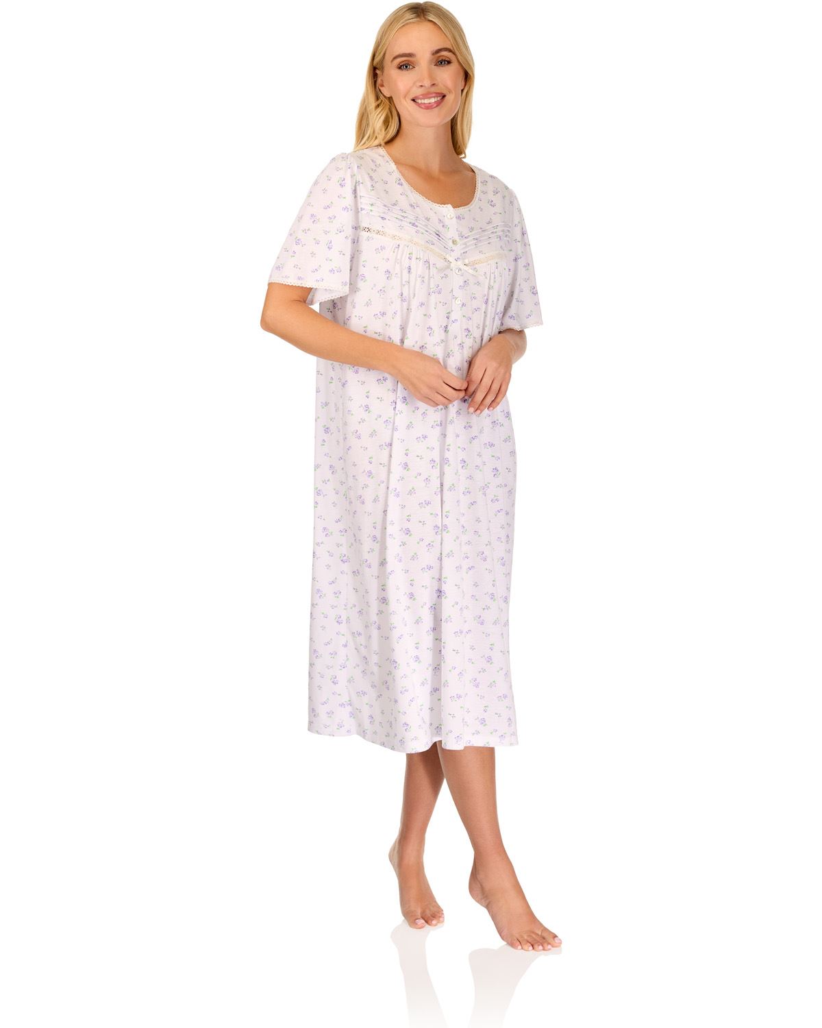 La Marquise Womens 'Vintage Blossoms' Short Sleeve Nightie