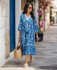 South Dress Womens Frilly Cotton Summer Dress