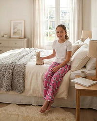 Girls All Over Print Fleece Lounge Pants