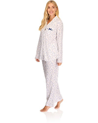 La Marquise Womens 'Velvet Rose' Long Sleeve Button Pyjamas