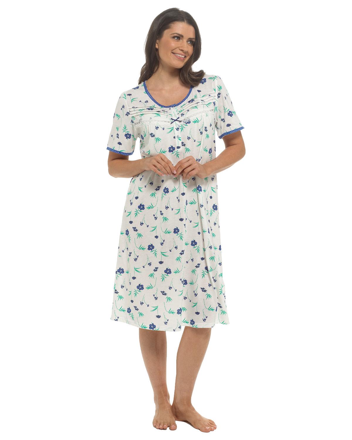 Slumber Hut Womens Short Sleeve Floral Nightie