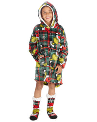 Grinch Matching Family Oversized Fleece Hoodie