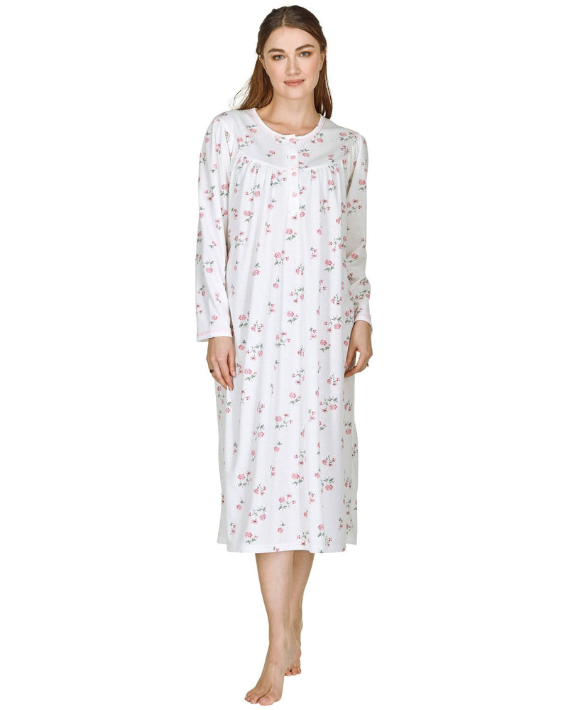 La Marquise Womens 'Florentine' Cuddleknit Long Sleeve Nightie