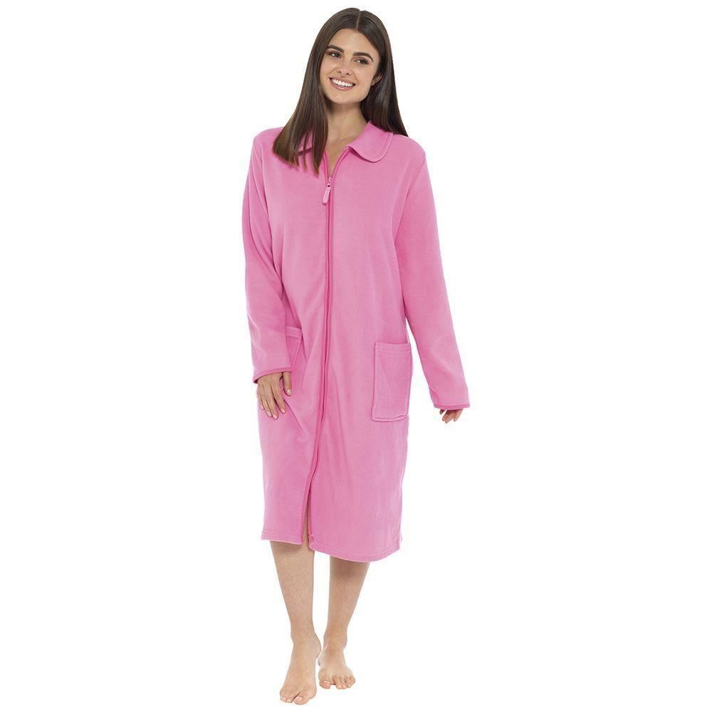 Undercover Womens Zip Fleece Dressing Gown