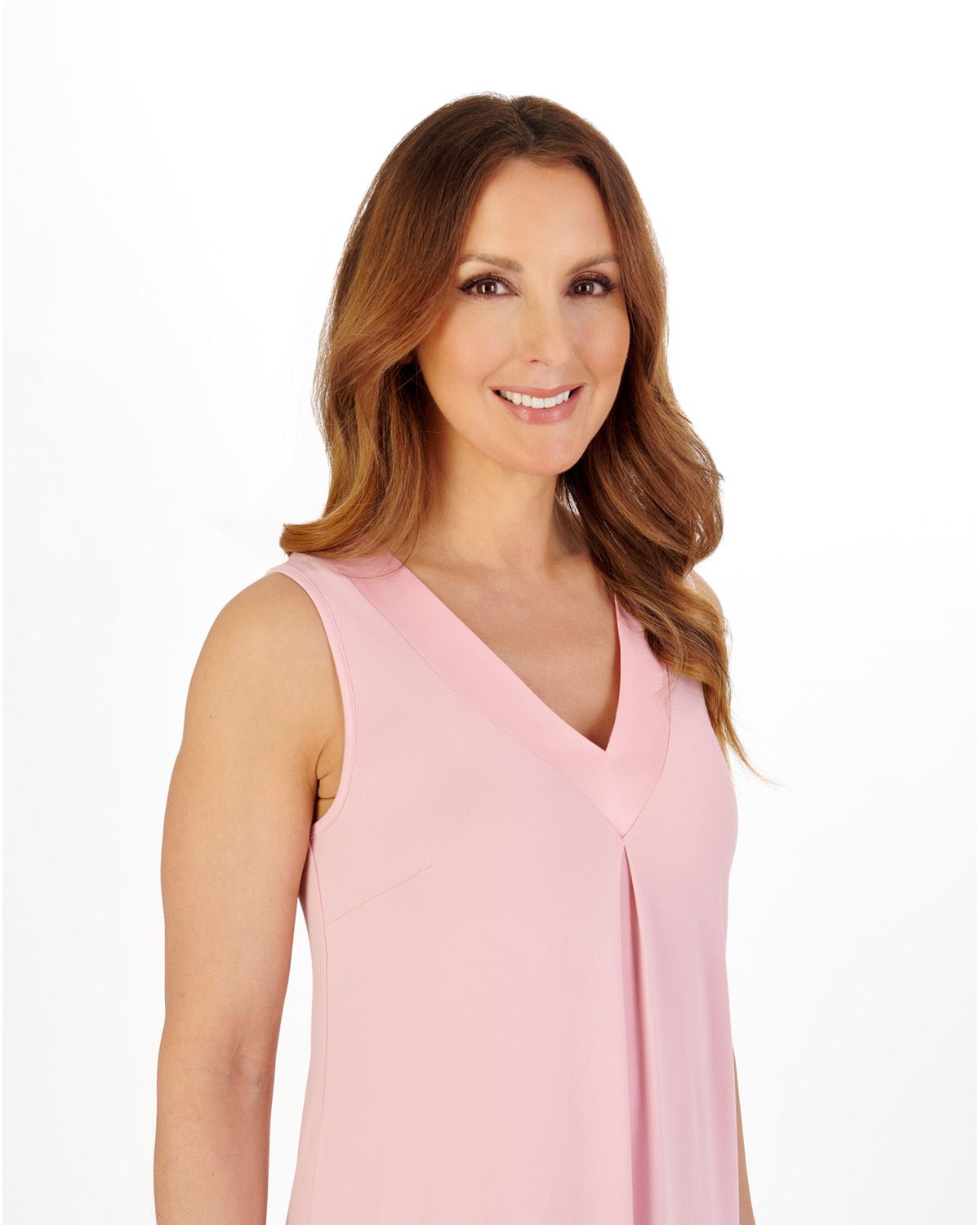 Gaspe Womens Supersoft Satin Edge Sleeveless 44" Nightdress