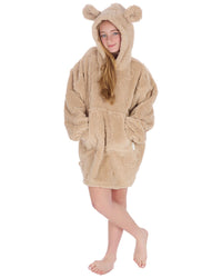 Huggable Kids Teddy Plush Fleece Hoodie