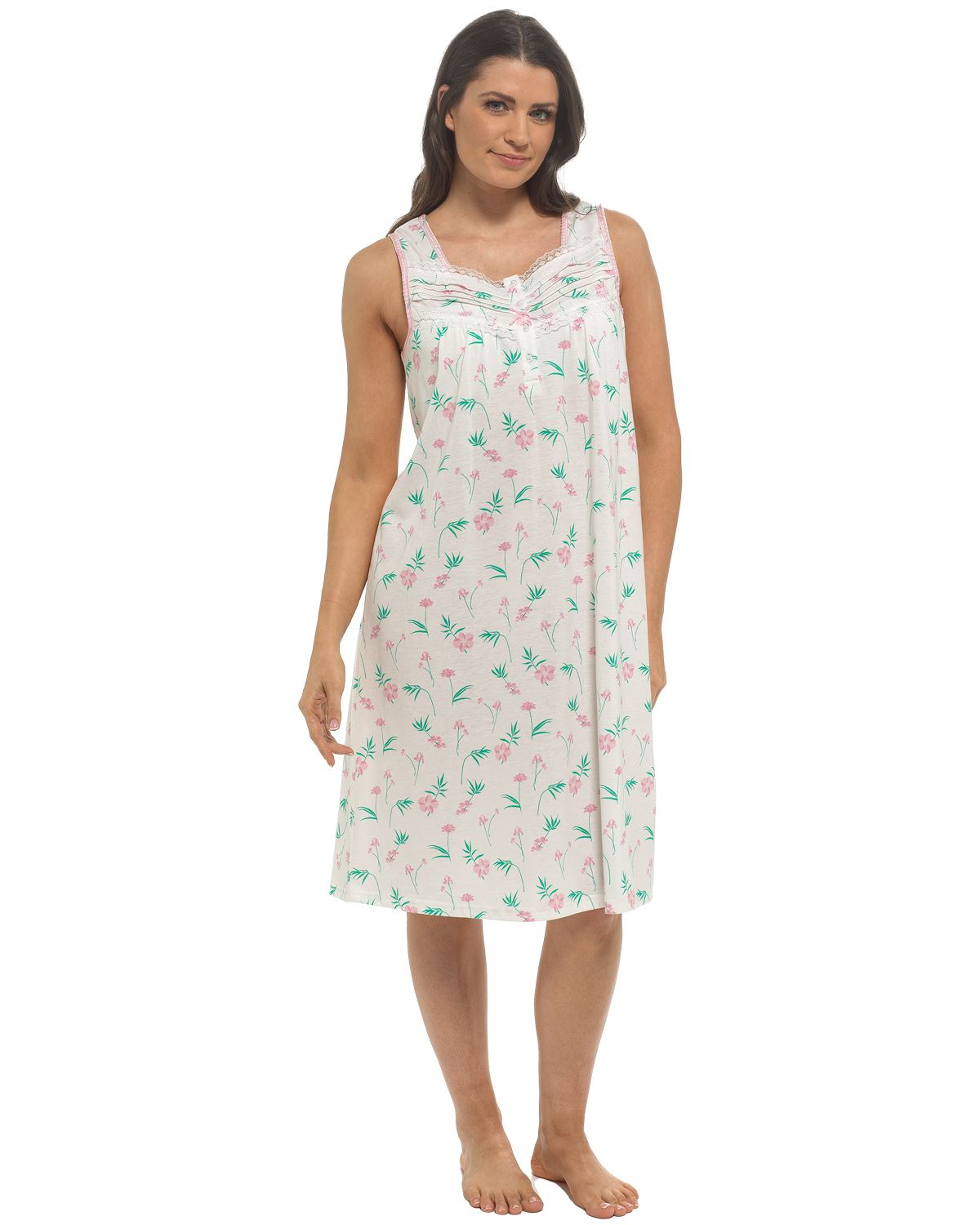 Slumber Hut Womens Sleeveless Floral Nightie