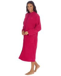 Slumber Hut Womens Zip Fleece Dressing Gown