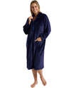 Marlon Womens Swirl Fleece Zip Housecoat