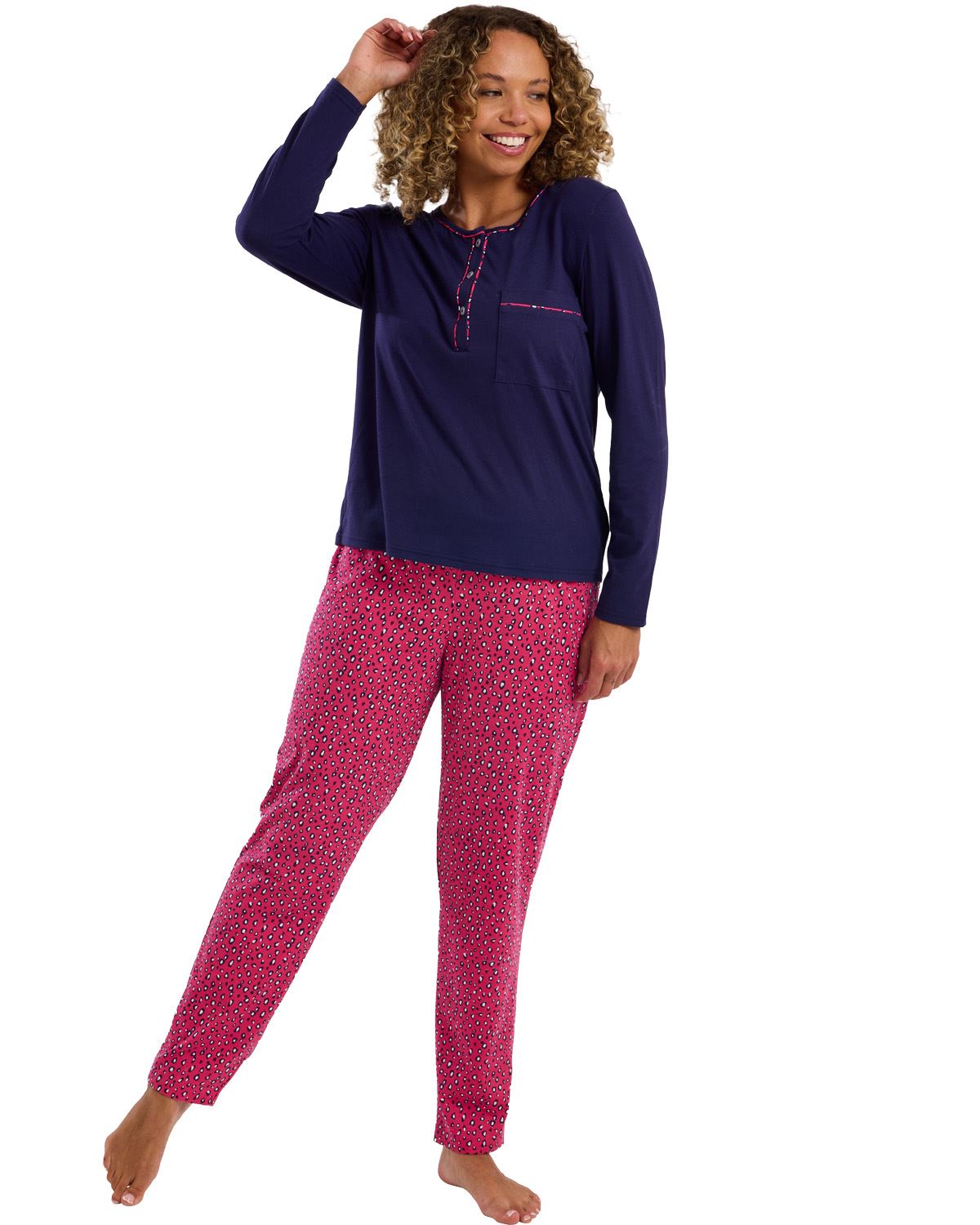 Indigo Sky Womens Bright Animal Pyjama