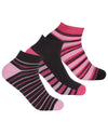 Womens 6 Pack Cotton Rich Stripe Mix Trainer Socks