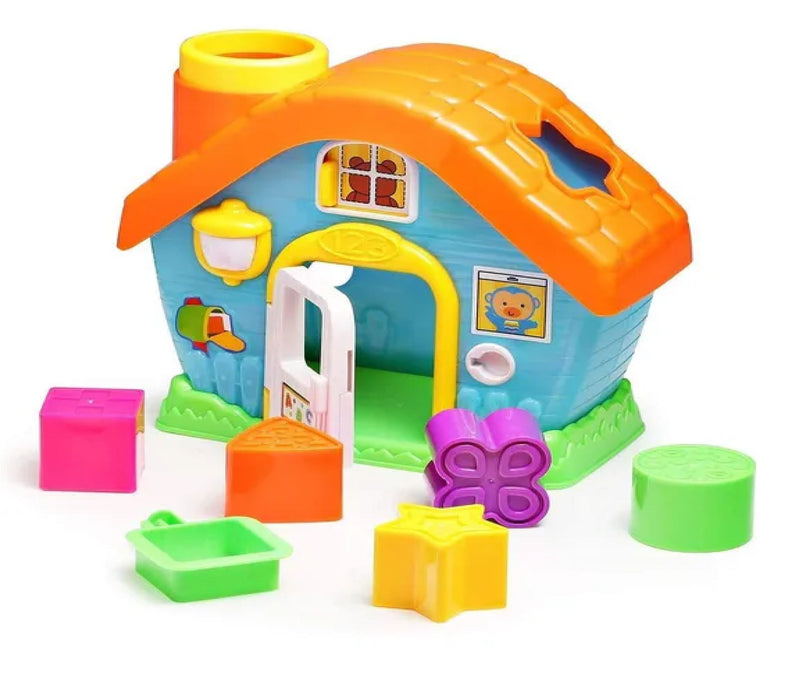 Baby Shape Sorter House Toy with Key & Bear Toddler Educational Learning Toy