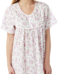 Marlon Womens Short Sleeve 45" Woven Nightie