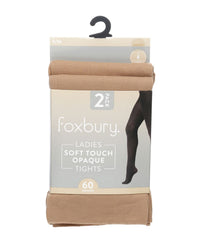 Foxbury Womens 6 Pack 60 Denier Soft Touch Opaque Tights
