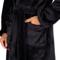 Slumber Hut Mens Polished Hooded Dressing Gown