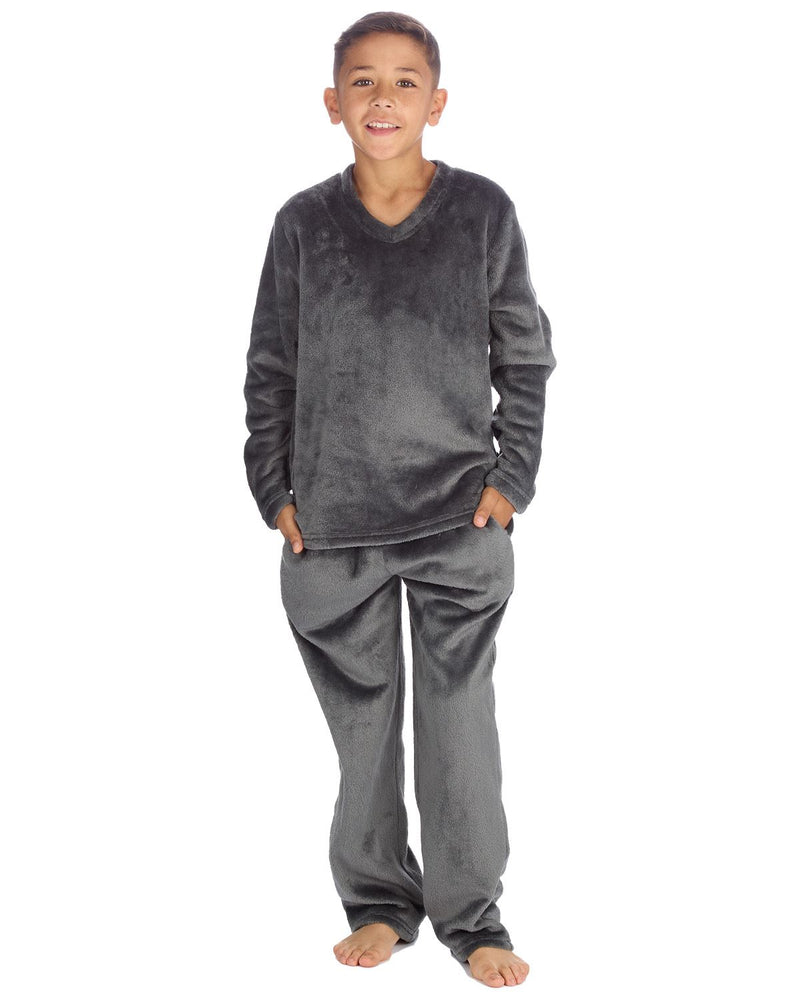 Cargo Bay Boys Polished Fleece Plain Pyjamas