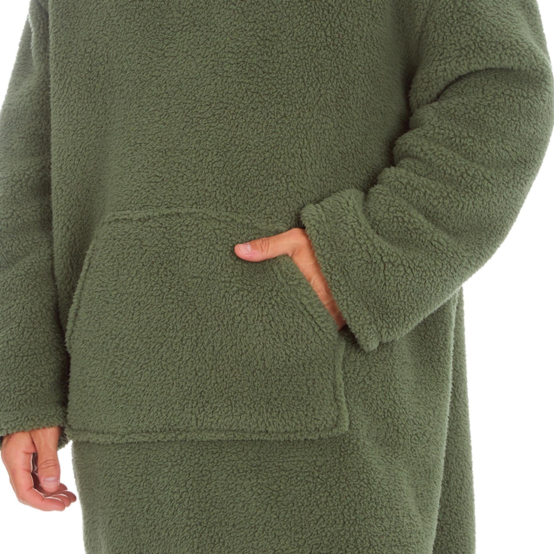 Huggable Mens Borg Fleece Oversized Hoodie
