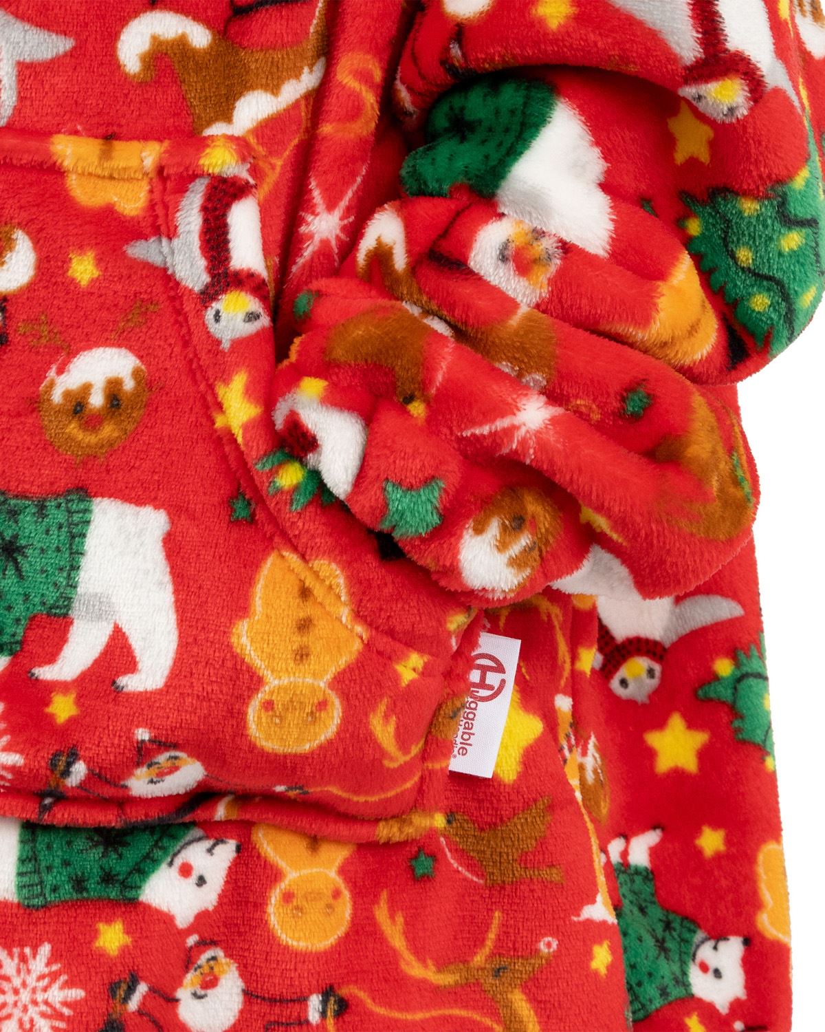 Huggable Kids Christmas Print Oversized Hoodie