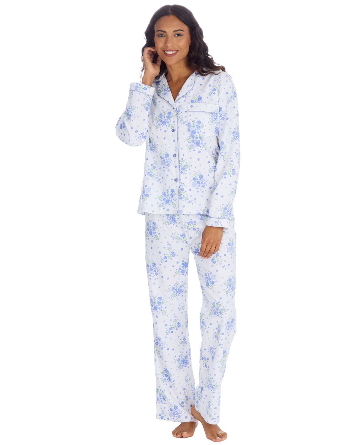 Countess Christie Womens Long Sleeve Floral Cotton Pyjamas