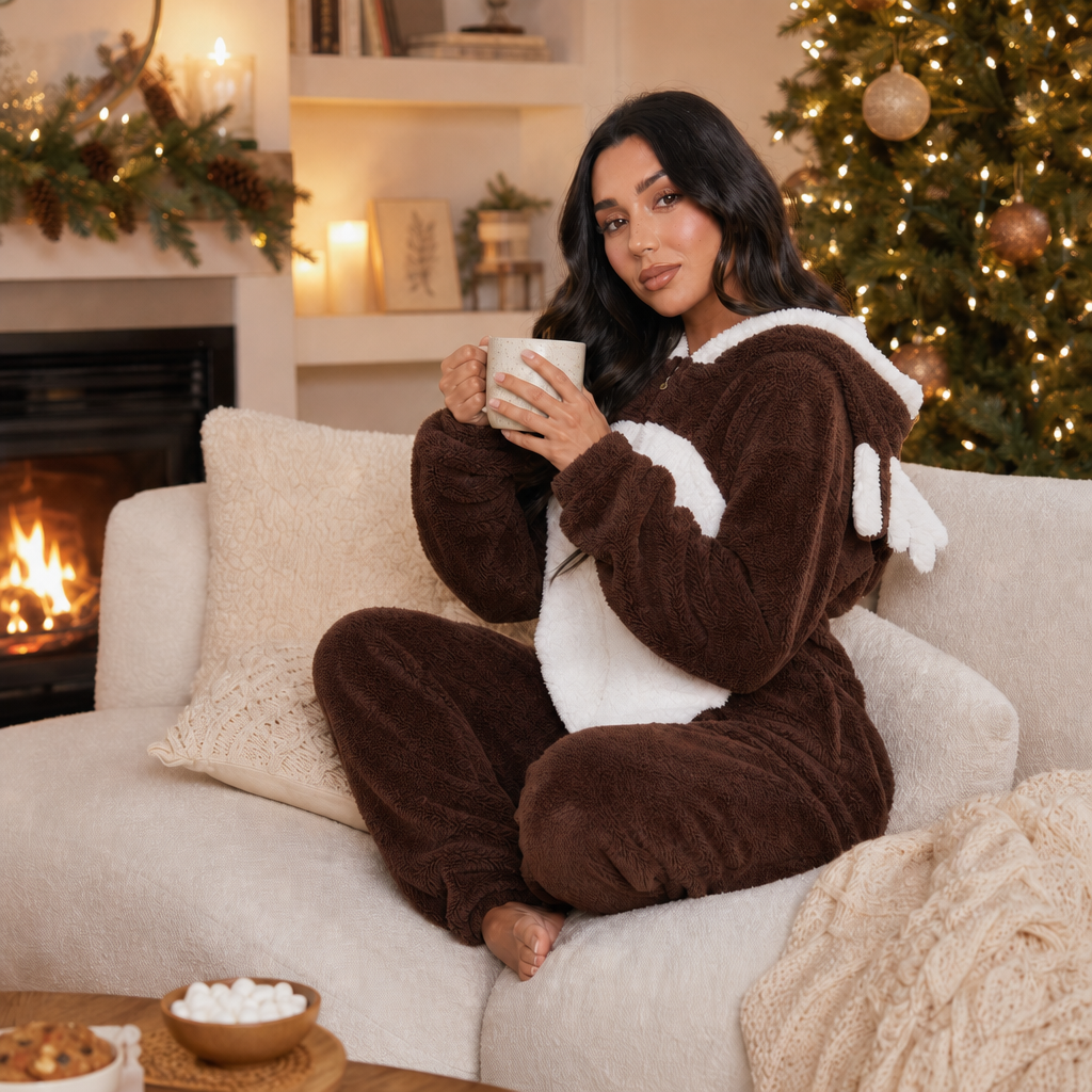 Loungeable Womens Fleece Reindeer Onesie