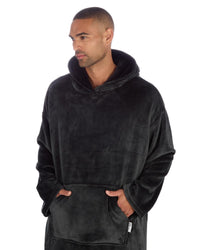 Adults Plush Contrast Oversized Hoodie
