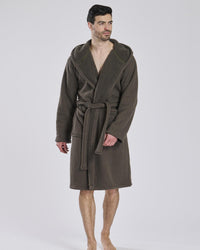 Loungeable Mens Fleece Lined Waffle Dressing Gown
