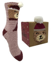 Ladies Bramble Fluffy Socks Gift Box