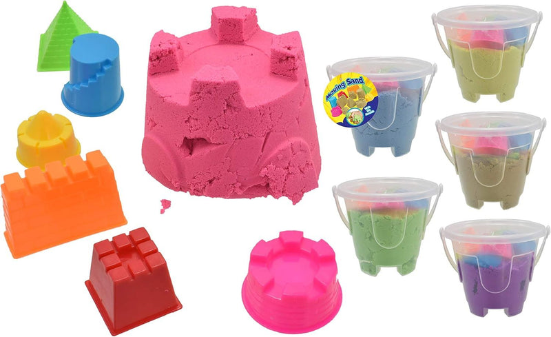 Bucket Of Moving Sand 6 Assorted Colours