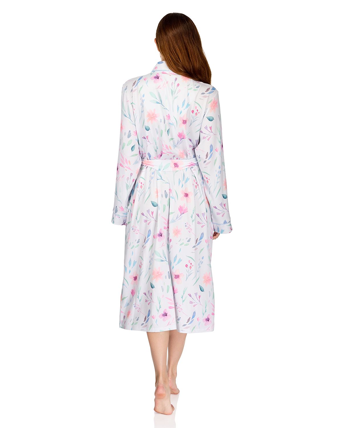 La Marquise Womens 'Watercolours' Long Sleeve Wrap Robe