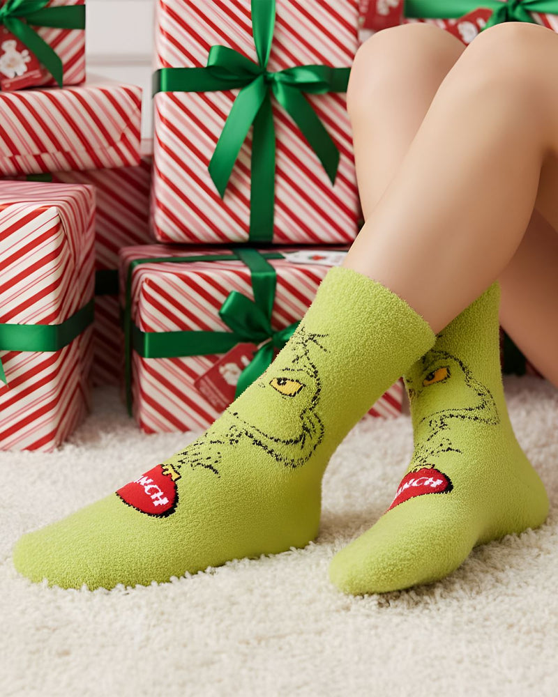 2 Pairs Family Grinch Cosy Socks
