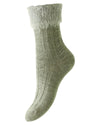 HJ Hall Womens Fluffy Top Cable Knit Socks