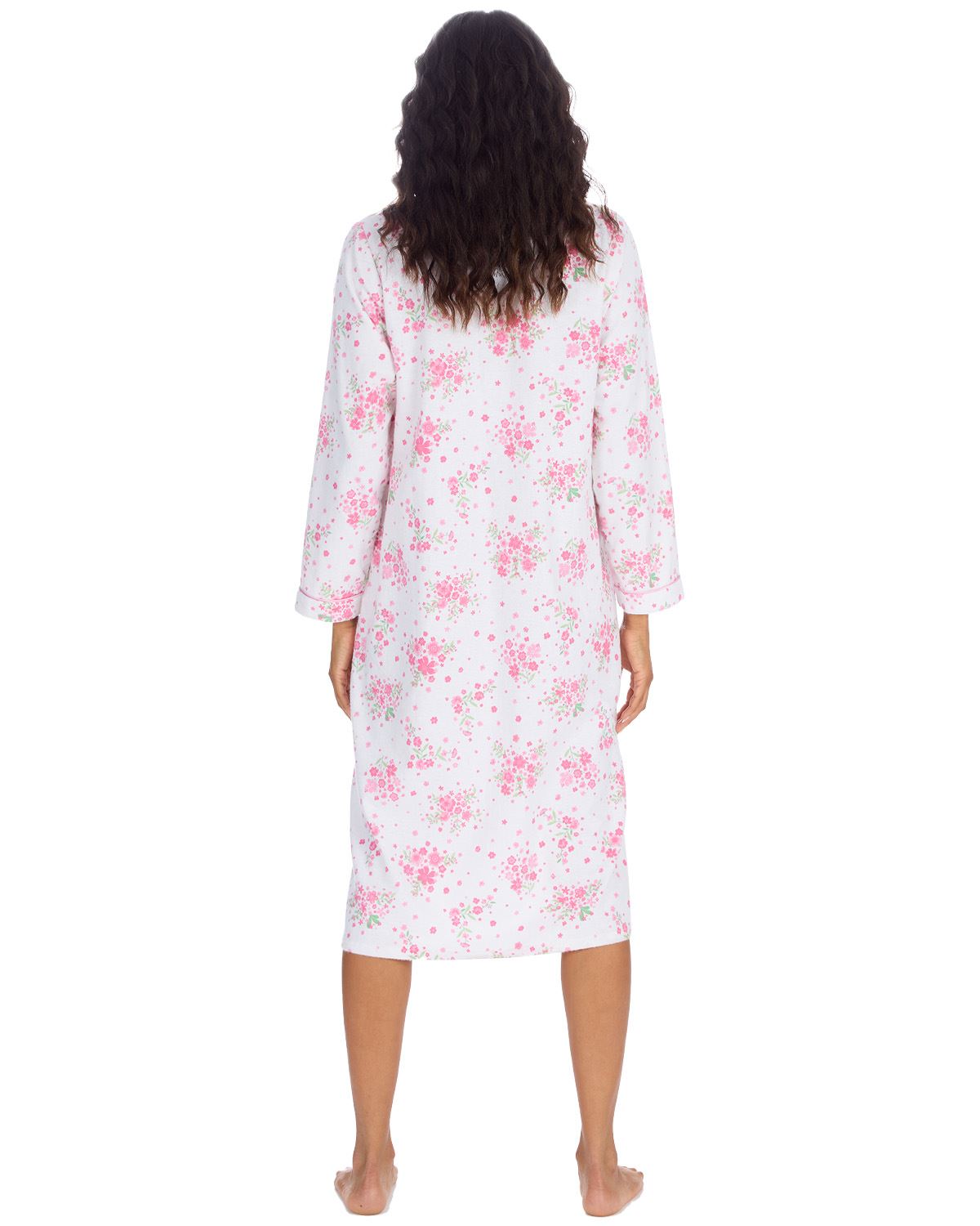 Countess Christie Womens Long Sleeve Floral Cotton Nightie