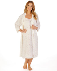 Slenderella Womens 44" Woven Ditsy Kimono Wrap