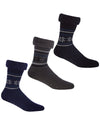 Pierre Roche Mens 3 Pack Cosy Bed Socks