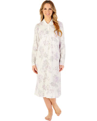 Slenderella Womens Large Floral Interlock 43" Jersey Nightdress