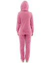 Womens Polished Fleece Slogan Hooded Pyjamas